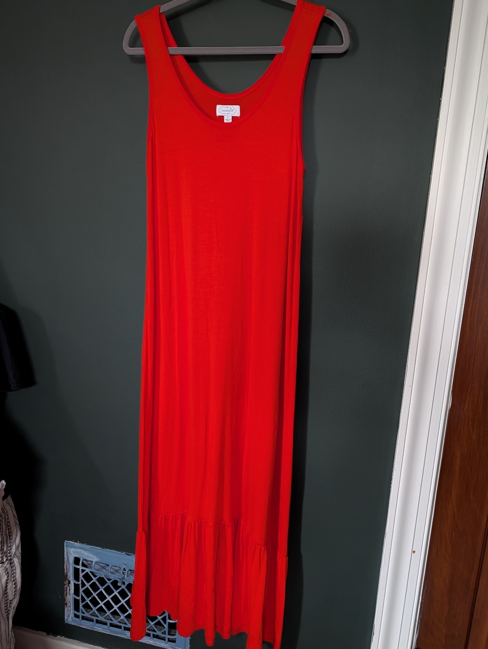 Mud Pie Alice Red Scoop Neck Tank Maxi Dress